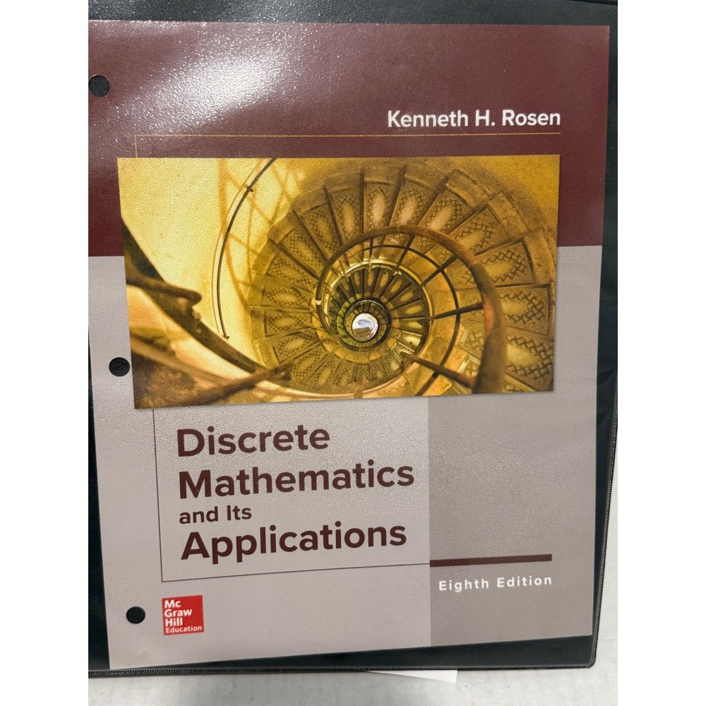McGraw Hill Discrete Mathematics and Its Applications 8th Ed Kenneth Rosen Book